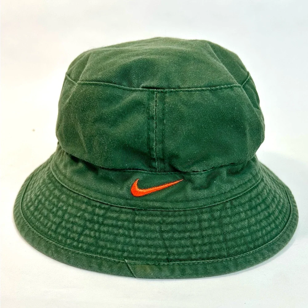 Vintage 90s/Y2K Nike Miami Hurricanes Green Bucket Hat size M/L - Picture 4 of 11